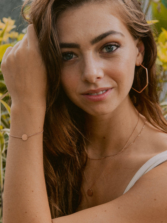 Kettenanhänger Kreis – Roségold vergoldetes 925er Silber