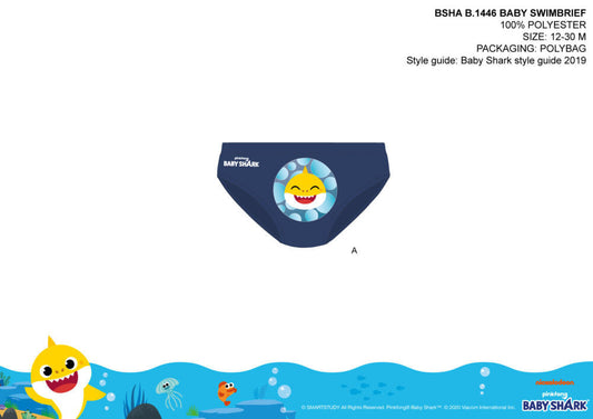 Baby Shark Badehose für Jungen – Dunkelblau