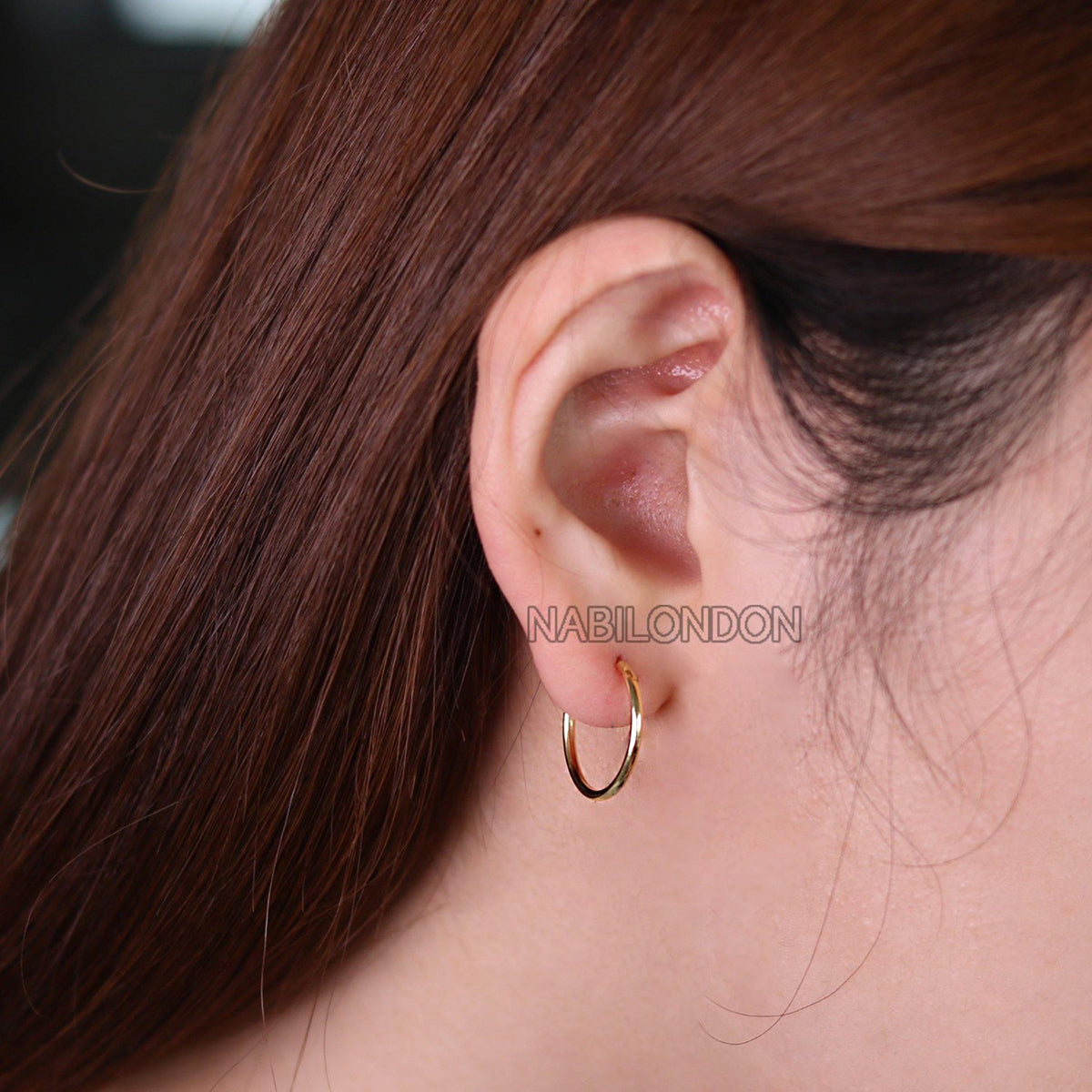 15 mm Huggie Earring – 925 Sterling Silber (Gold, Silber, Roségold)
