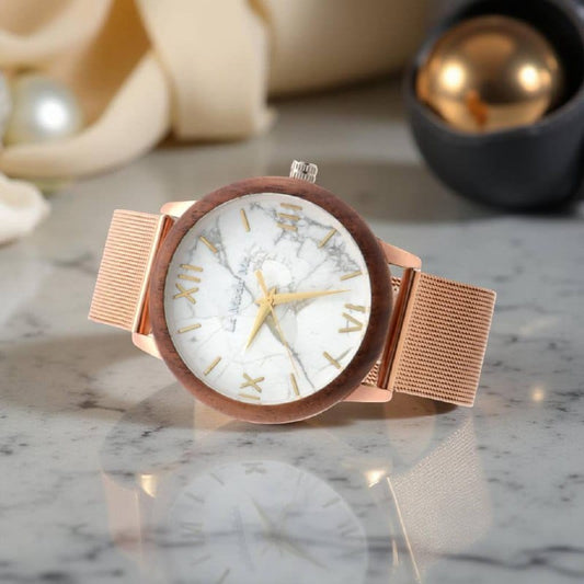 Watch Aurora Rose, elegant, rosegold color, luxury look, feminin-0